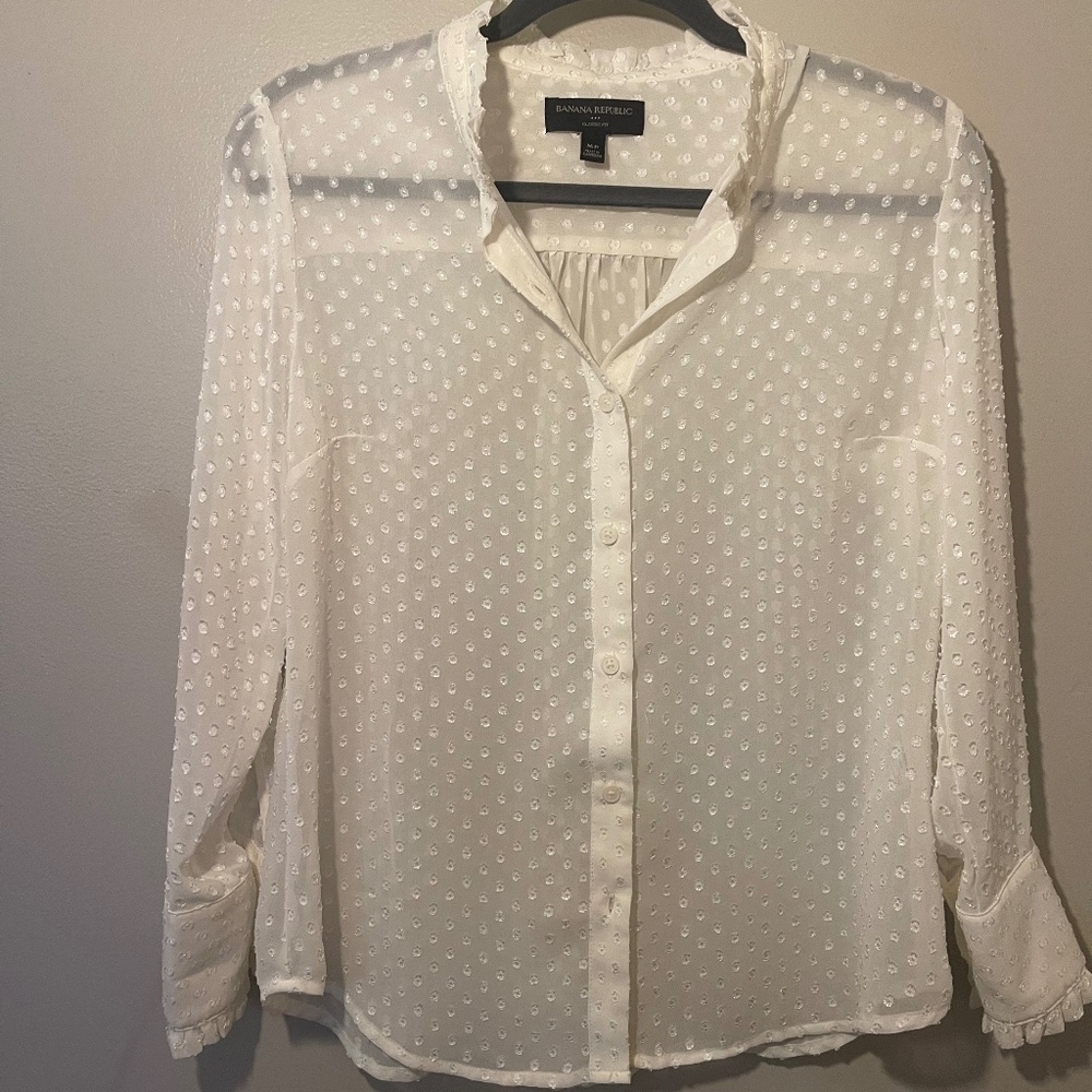 Banana Republic white button down shirt